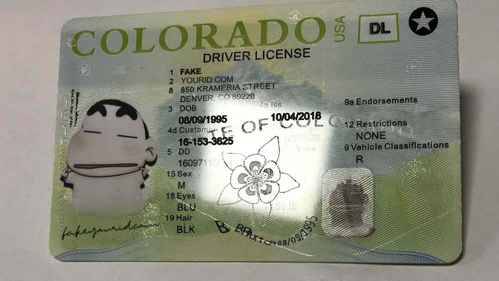 colorado drivers license previous type a