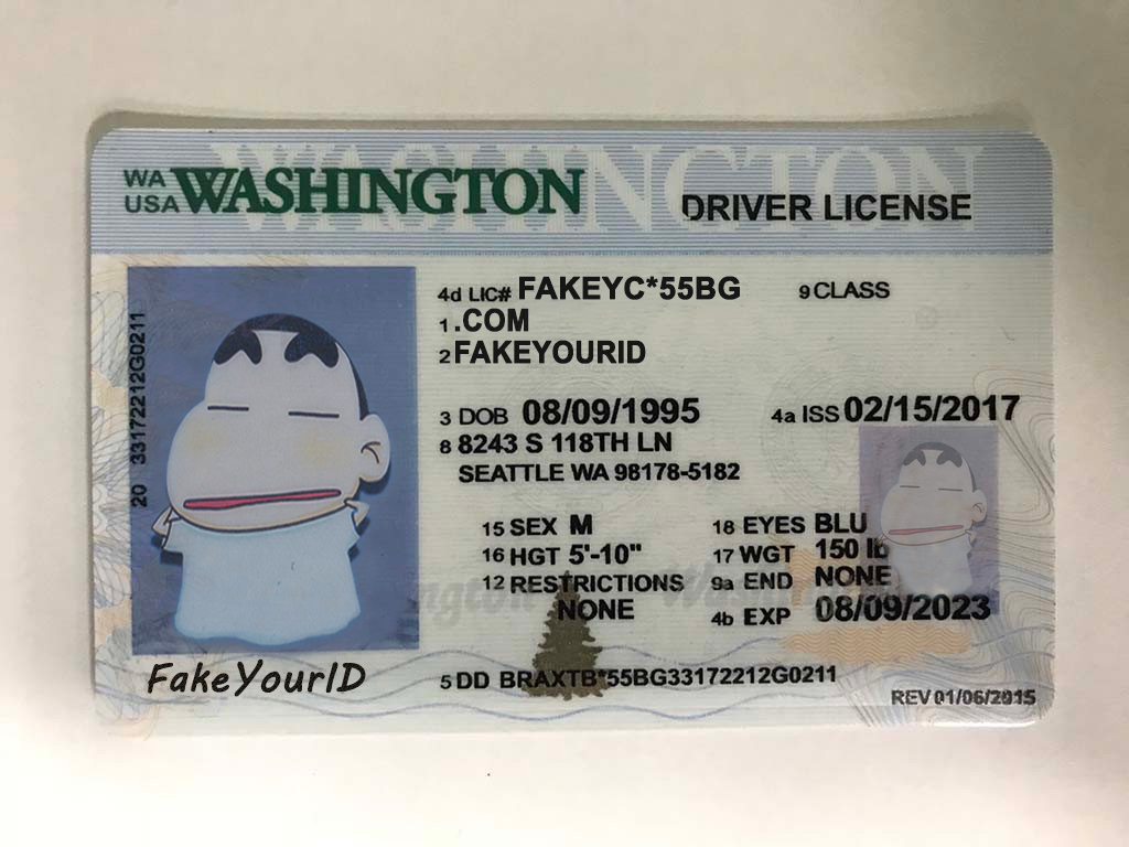 Washington State Driver License Templates